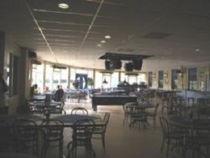 Het Sportcafé-restaurant. 