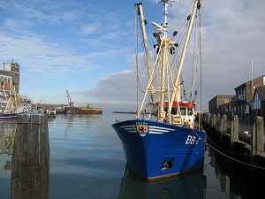 Vissersboot in haven