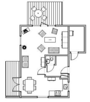 Tekening van begane grond woning